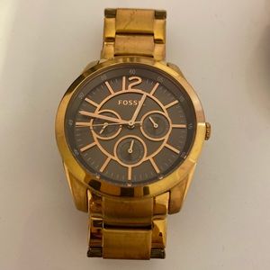 Fossil brown stainless steel watch